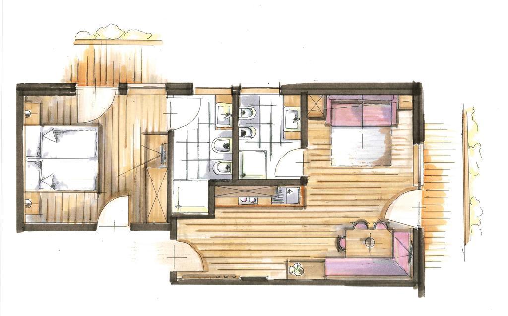 קדיפייטרה Garni Appartement Alpenresidence חדר תמונה